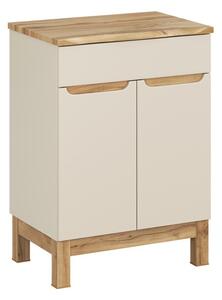 Comad Skříňka pod umyvadlo Bali Nature s deskou 60 cm kašmírová/dub wotan