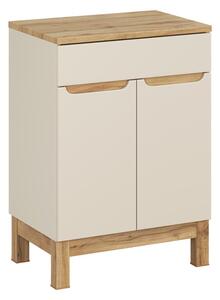 Comad Skříňka pod umyvadlo Bali Casad s deskou 60 cm kašmírová/dub wotan