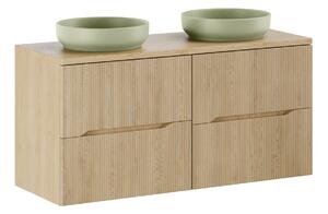 Comad Závěsná skříňka Nordic River s umyvadlem 120 cm dub cremona