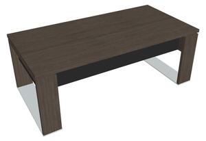 Stůl Verno+ S 200 x 100 cm, dub antracit / černá
