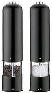 Sada mlýnků na pepř a sůl BERGAMO 23 cm, černé - Cilio