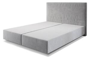 DELIFE Boxspring postel Dream-Well 160×200 šedá Mikrovelur bez nohou