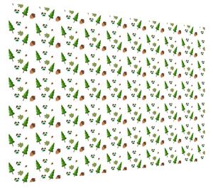 Fototapeta Zelené stromky a žaludy Materiál: Samolepící, Rozměry: 268 x 240 cm