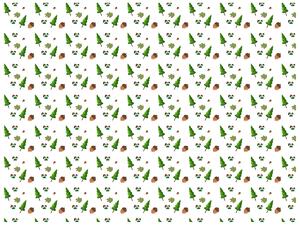 Gario Fototapeta Zelené stromky a žaludy Materiál: Latexová, Velikost: 536 x 240 cm