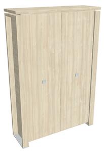 Vysoká šatní skříň Verno+ 140 x 46 x 210 cm, akát