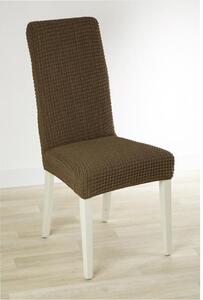 Super strečové potahy GLAMOUR tabákové židle s opěradlem 2 ks 40 x 40 x 60 cm