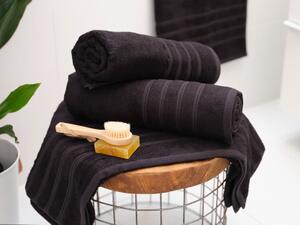 Froté ručník 50 × 100 cm ‒ Camilla černý