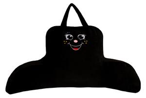 BELLATEX Polštář - opěrka na čtení s výšivkou Černá 50x100 cm