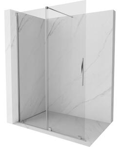 Mexen Velar, posuvné dveře do otvoru typ Walk-In 130 cm, 8mm čiré sklo, chromová, 871-130-000-03-01