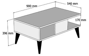 Konferenční stolek Lydie (ořech + mramor). 1088552