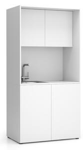 Kuchyňka NIKA se dřezem a baterií 1000 x 600 x 2000 mm, bílá, levé