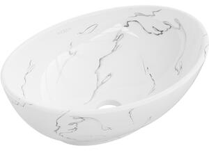Mexen Elza, umyvadlo na desku 405x330x140 mm, bílá-imitace kamene, 21014081