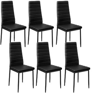 6 jídelních židlí, syntetická kůže