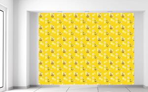 Gario Fototapeta Malé žluté včelky Materiál: Latexová, Velikost: 268 x 100 cm