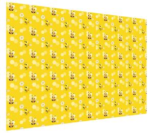 Gario Fototapeta Malé žluté včelky Materiál: Latexová, Velikost: 536 x 240 cm