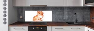 Skleněný panel do kuchynské linky Červená kočka pl-pksh-125x50-f-120895228