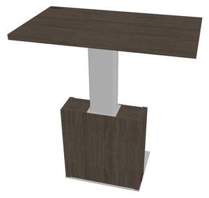 Výškově nastavitelný jednací stůl Verno+ 120 x 70 cm, dub antracit
