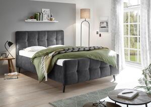 ČALOUNĚNÁ POSTEL 140/200 cm, textil, kompozitní dřevo, antracitová MID.YOU - Jednolůžkové postele, Online Only