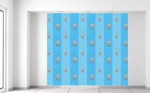 Fototapeta Udivený medvídek a obláčky Materiál: Samolepící, Rozměry: 536 x 240 cm