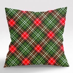 Ervi povlak na polštář dekorační Royal Lux - Tartan vánoční