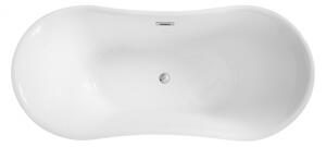 BESCO vana volně stojící AMBER, 1700×800, bílá, sifon chrom, sanitární akrylát VANAMBER170 - Besco