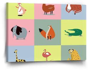 Sablio Obraz Zvířátka ze Zoo - 60x40 cm