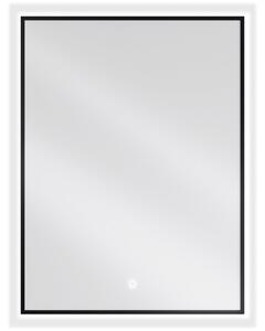 Mexen Erma podsvícené koupelnové zrcadlo 60 x 80 cm, LED 6000K, proti zamlžení, černý rám - 9814-060-080-611-70
