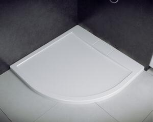 BESCO AXIM ČTVRTKRUH akrylátová vanička, 80x80x4,5 cm, bílá, bez nožiček VANKAXIM80BBR55 - Besco