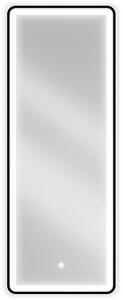 Mexen Coro osvětlené koupelnové zrcadlo 45 x 120 cm, LED 6000K, anti-fog, černý rám - 9817-045-120-611-70