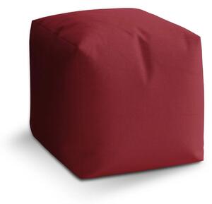 Sablio Taburet Cube Tmavě červená - 40x40x40 cm