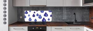 Panel do kuchyně Modré kapky pl-pksh-125x50-f-126312321