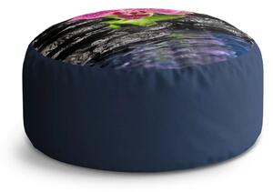 Sablio Taburet Circle Orchidej na kamenech: 38x48 cm