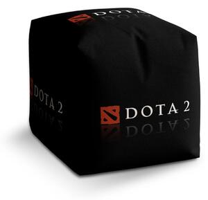 Sablio Taburet Cube DOTA 2 Černá - 40x40x40 cm