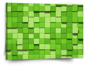 Sablio Obraz Green Blocks 3D - 150x110 cm