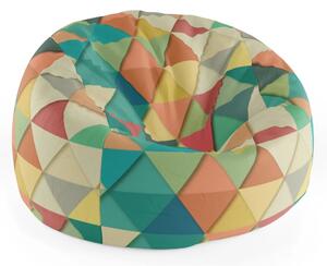Sablio Sedací vak Cocoon Trojúhelníky - 75 x 45 x 35 cm