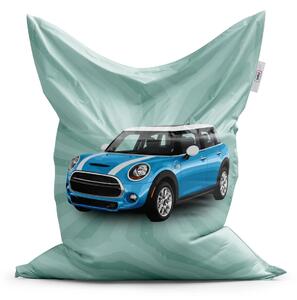 Sablio Sedací vak Mini sedan Zelené pozadí - 150x100 cm