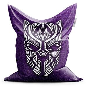 Sablio Sedací vak BLACK PANTHER wakanda forever Bílý - 150x100 cm
