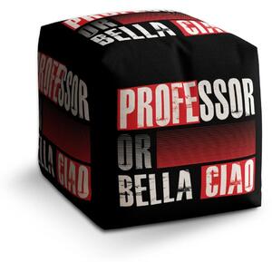 Sablio Taburet Cube La Casa de Papel Professor or Bella Ciao motiv 3 - 40x40x40 cm