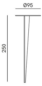 Il Fanale 260.30.FZ Pantarhei, pozinkovaný železný kůl, průměr 9,5, výška 25cm