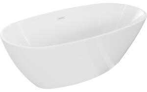 Mexen Eris, volně stojící vana 180 x 95 cm, bílá, bílý přepad, 53441809500-20
