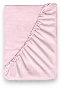 Kvalitex Flanelové napínací prostěradlo 100x200cm světle růžové
