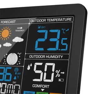 ELDONEX EWS-1010-BK - Meteostanice s LCD displejem 2xAAA černá