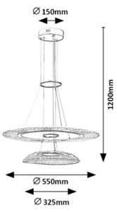 Rabalux 72412 - LED Lustr na lanku ZOFRAEL LED/36W/230V 3000K
