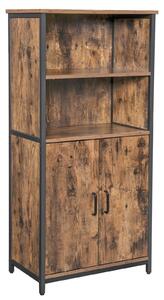 VYSOKÁ KOMODA, hnědá, černá, 60/124,5/35 cm Boxxx - Online Only obývací stěny, Online Only