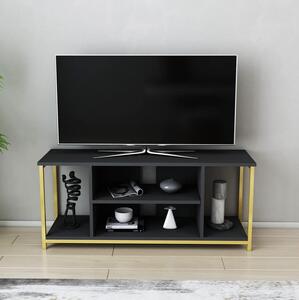 TV stolek/skříňka Hella (černá + zlatá). 1088655