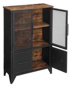 KOMODA, hnědá, černá, 70/100/33 cm Boxxx - Široké komody, Online Only