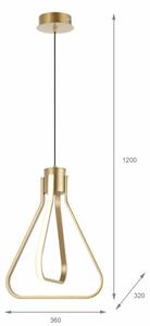 LED Lustr na lanku ZING LED/19W/230V zlatá