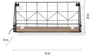 Leuchten Direkt 15277-18 - Police s LED osvětlením BOARD 2xLED/1,75W/230V 45 cm