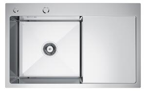 Erga HD, 1-komorový ocelový dřez 780x490x210 mm, levý, ocelová, ERG-MLS-HD7849L