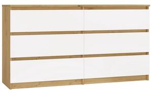 TP Living Komoda MALWA M6 138 dub artisan/bílá